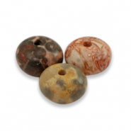 Rondell Natursteinperlen Quarz 8x5mm Multicolour red-brown