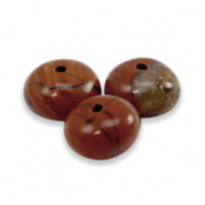 Rondell Natursteinperlen Graniet 8x5mm Cedar red
