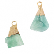 Anh&auml;nger Naturstein Aventurinquarz Crysolite green-gold