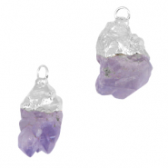 Anh&auml;nger Naturstein Purple-silver