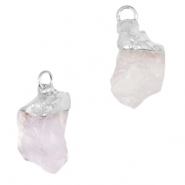 Anh&auml;nger Naturstein Crystal-silver