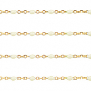 Zubehör aus Stainless Steel - Rostfreiem Stahl Gliederkette 1mm Off White-gold