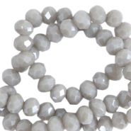 Facetten Top Glas Perlen 6x4mm Rondellen Purple haze-pearl shine coating