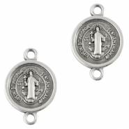 Anh&auml;nger Metall DQ Zwischenst&uuml;ck religi&ouml;se 14mm Antik silber (Nickelfrei)