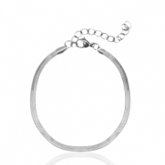 Stainless Steel - Rostfrei Stahl Armb&auml;nder Schlangenkette Silber
