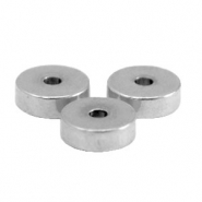 Perlen aus Stainless Steel - Rostfreiem Stahl Disc 6mm Silber