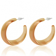 Musthave Ohrringe Creolen Tan brown