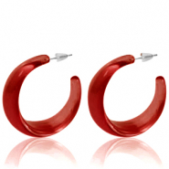 Musthave Ohrringe Creolen Ruby red