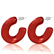 Musthave Ohrringe Creolen Ruby red