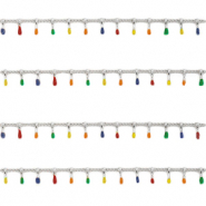 Zubehör aus Stainless Steel - Rostfreiem Stahl Gliederkette Spike Silber-multicolour