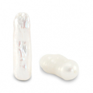 BQ Süsswasser Perlen Irregular high luster Natural white