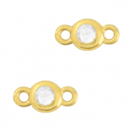 Zwischenst&uuml;cke Kristallglas 3mm Crystal-gold