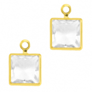 Anh&auml;nger aus Kristallglas Square Crystal-gold