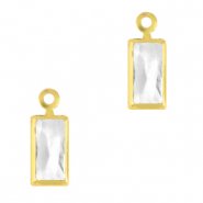 Anh&auml;nger aus Kristallglas Rectangle Crystal-gold