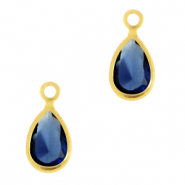 Anh&auml;nger aus Kristallglas Drop Royal blue-gold