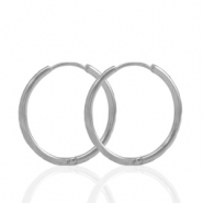 Stainless Steel - Rostfrei Stahl Ohrringe Creolen 19mm Silver