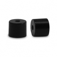Disc Natursteinperlen 3x2mm Midnight black