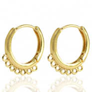 TQ Metall Brass Ohrringe Creolen Gold