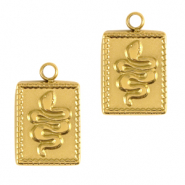 Anhänger aus Stainless Steel - Rostfreiem Stahl Snake Gold