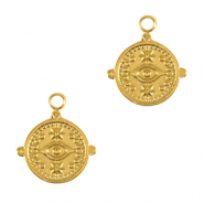Anhänger aus Stainless Steel - Rostfreiem Stahl Eye of Providence Gold