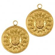 Anhänger aus Stainless Steel - Rostfreiem Stahl Sun Gold