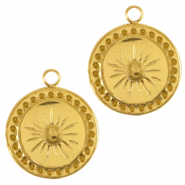 Anhänger aus Stainless Steel - Rostfreiem Stahl Sun Gold