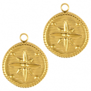 Anhänger aus Stainless Steel - Rostfreiem Stahl Star Gold