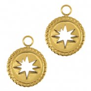 Anhänger aus Stainless Steel - Rostfreiem Stahl Star Gold