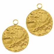 Anhänger aus Stainless Steel - Rostfreiem Stahl 14mm Gold
