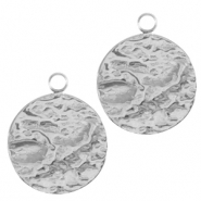 Anhänger aus Stainless Steel - Rostfreiem Stahl 14mm Silber