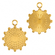 Anhänger aus Stainless Steel - Rostfreiem Stahl 13mm Gold