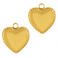 Anhänger aus Stainless Steel - Rostfreiem Stahl Heart Gold
