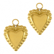 Anhänger aus Stainless Steel - Rostfreiem Stahl Heart Gold