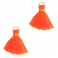 Quaste Perlen 1.5cm Gold-neon orange