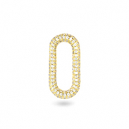 Zirconia Oval Zwischenst&uuml;ck Gold