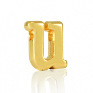 Perle Buchstabe Metall DQ U Gold (Nickelfrei)