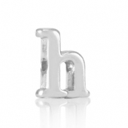 Perle Buchstabe Metall DQ H Antik silber (Nickelfrei)