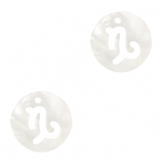 Anh&auml;nger Muschel S&uuml;&szlig;wasserperlmutt Capricorn White (Naturliche Farbe Muschel)