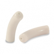 Perlen aus Acryl Tube Latte beige