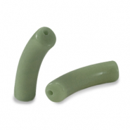Perlen aus Acryl Tube Vintage olive green
