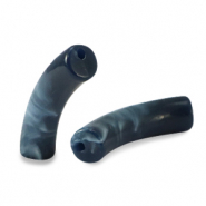 Perlen aus Acryl Tube Dark midnight blue marble