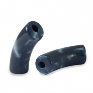 Perlen aus Acryl Tube Dark midnight blue marble