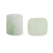 Disc natursteinperlen Seraphinit und Marmor 4x4mm Glacier green