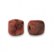Disc natursteinperlen Graniet 4x4mm Terracotta brown