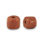Disc natursteinperlen Marmor 4x4mm Sienna brown