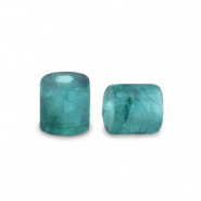 Disc Natursteinperlen Quarz 2x2mm Ocean green