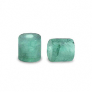 Disc Natursteinperlen Quarz 2x2mm Bermuda green