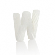 Anh&auml;nger Muschel S&uuml;&szlig;wasserperlmutt Buchstaben W White (Naturliche Farbe Muschel)
