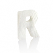 Anh&auml;nger Muschel S&uuml;&szlig;wasserperlmutt Buchstaben R White (Naturliche Farbe Muschel)