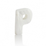 Anh&auml;nger Muschel S&uuml;&szlig;wasserperlmutt Buchstaben P White (Naturliche Farbe Muschel)